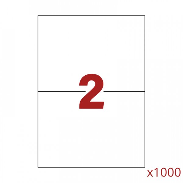 2000 étiquettes multi usages / 1000 pages de 2 étiquettes
