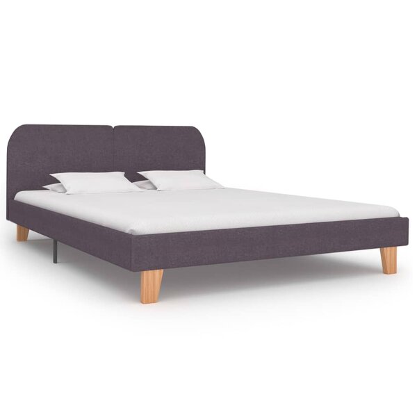 vidaXL Cadre de lit Taupe Tissu 180x200 cm