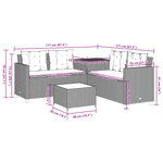 vidaXL Canapé de jardin avec table et coussins en forme de L beige
