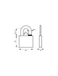 THIRARD - Cadenas à clé Reverso  laiton  extérieur  anse acier  40mm  4 clés