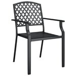 vidaXL Ensemble à manger de jardin 9 Pièces anthracite acier
