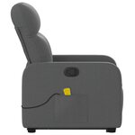 vidaXL Fauteuil de massage inclinable Gris foncé Tissu