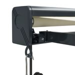 vidaXL Auvent rétractable crème 4x3 m tissu et aluminium