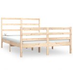 vidaXL Cadre de lit Bois de pin massif 140x190 cm