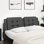 vidaXL Coussin de tête de lit noir 160 cm similicuir