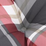 vidaXL Coussins de chaise à dossier haut lot de 2 motif carreaux rouge