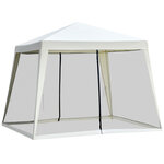 Tonnelle barnum style colonial dim. 3L x 3l x 2 45H m 4 moustiquaires 2 zippées beige noir