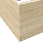vidaXL Cadre de lit chêne sonoma 140x190 cm bois d'ingénierie