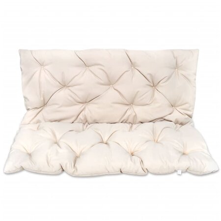 vidaXL Coussin crème pour balancelle 120 cm