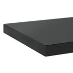 vidaXL Étagères murales 2 Pièces 75x30x3 cm noir acier inoxydable