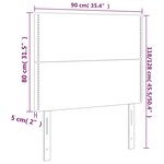 vidaXL Têtes de lit 2 Pièces Bleu 90x5x78/88 cm Tissu