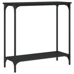 vidaXL Table console noir 75x30 5x75 cm bois d'ingénierie