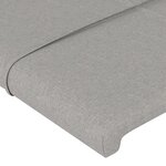 vidaXL Cadre de lit avec tête de lit Gris clair 120x200 cm Tissu