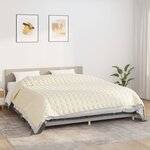 vidaXL Couverture lestée Crème clair 220x260 cm 11 kg Tissu