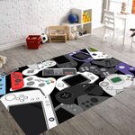 Tapis d'intérieur GAMER 120 x 180 cm - Noir