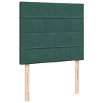 vidaXL Sommier à lattes de lit avec matelas vert foncé 120x190 cm