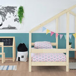 Lit cabane VILLY 2 places 90 x 180 gris