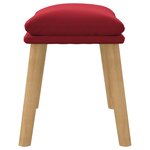 vidaXL Repose-pied Rouge bordeaux 45x29 5x35 cm Velours