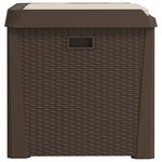 vidaXL Boîte de rangement jardin coussin de siège marron 125 L PP