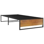 vidaXL Cadre de lit Noir Métal 90x200 cm