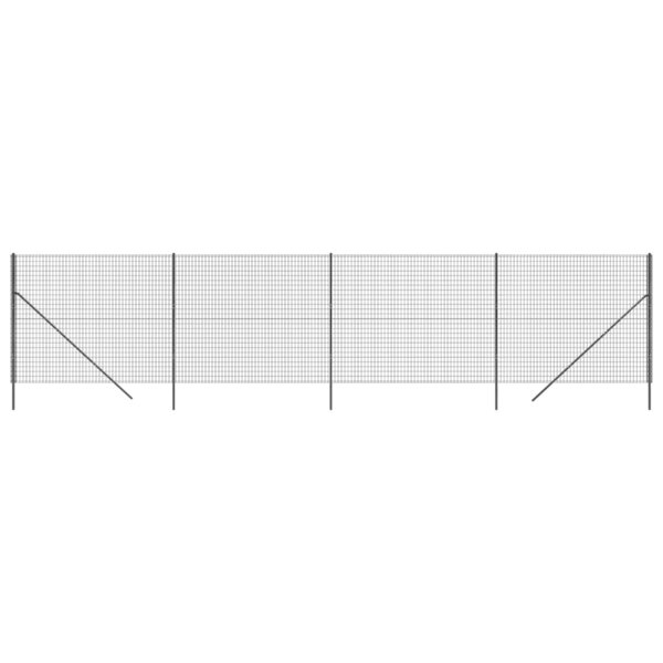 vidaXL Clôture en treillis métallique anthracite 2x10 m