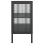 vidaXL Buffet noir 70x35x70 cm verre et acier