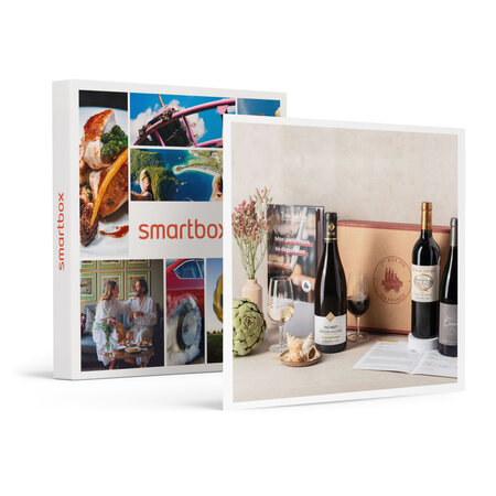 SMARTBOX - Coffret Cadeau Coffret de 3 bouteilles de vin et livre d'œnologie -  Gastronomie