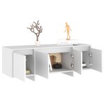vidaXL Meuble TV Blanc 120x30x40 5 cm Bois d'ingénierie