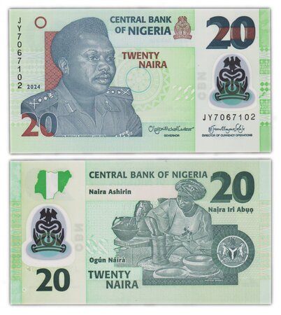 Billet de Collection 20 Naira 2024 Nigeria - Neuf - P23