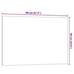 vidaXL Tableau noir magnétique mural blanc 80x60 cm verre trempé