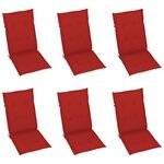 vidaXL Chaises inclinables de jardin lot de 6 et coussins bois acacia