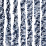 vidaXL Rideau anti-mouches bleu et blanc 100x230 cm chenille