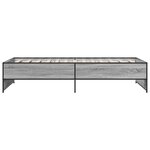 vidaXL Cadre de lit sonoma gris 75x190 cm bois d'ingénierie et métal