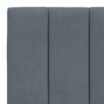 vidaXL Cadre de lit avec tête de lit Gris foncé 90x190 cm Velours