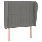 vidaXL Sommier à lattes de lit et matelas Gris foncé 90x190 cm Tissu