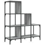 vidaXL Bibliothèque sonoma gris 92x30x102 cm bois ingénierie et métal