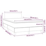 vidaXL Sommier à lattes de lit avec matelas Taupe 120x200 cm Tissu