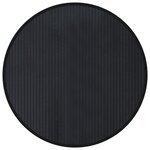 vidaXL Tapis rond noir 80 cm bambou