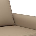 vidaXL Ensemble de canapés 3 Pièces avec coussins Cappuccino Similicuir