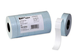 Lot de rouleaux 1000 etiquettes prix adhésif permanent 1618 mm agipa