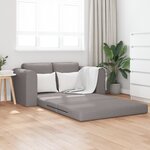 vidaXL Canapé-lit de sol 2-en-1 Taupe 148x71x83 cm Tissu