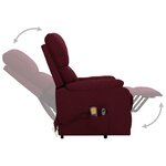 vidaXL Fauteuil de massage Violet Tissu