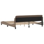 vidaXL Cadre de lit sans matelas cappuccino 200x200 cm similicuir