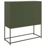 vidaXL Buffet vert olive 100 5x39x107 cm acier laminé à froid