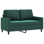 vidaXL Ensemble de canapés 4 Pièces vert foncé velours