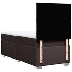 vidaXL Sommier à lattes de lit avec matelas Marron foncé 90x190 cm