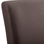 Lot de 2 chaises rembourrées pieds en bois massif housse en synthétique 90 cm marron et noir 03_0002362