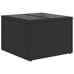 vidaXL Salon de jardin 9 Pièces avec coussins noir résine tressée