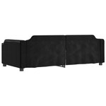 vidaXL Lit de jour avec lit gigogne noir 80x200 cm tissu