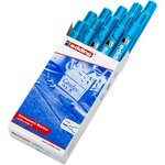 Marqueur Permanent 2200C Corps Alu Pointe Biseau Bleu clair 1-5 mm x 10 EDDING